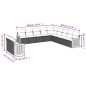 vidaXL Set de sofás de jardín 11 pzas y cojines ratán sintético negro vidaXL Set de sofás de jardín 11 pzas y cojines ratán sintético negro