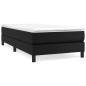 vidaXL Cama box spring con colchón cuero sintético negro 80x200 cm vidaXL Cama box spring con colchón cuero sintético negro 80x200 cm