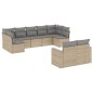 vidaXL Set de sofás de jardín 9 pzas con cojines ratán sintético beige vidaXL Set de sofás de jardín 9 pzas con cojines ratán sintético beige