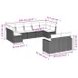 vidaXL Set de sofás de jardín 9 pzas con cojines ratán sintético beige vidaXL Set de sofás de jardín 9 pzas con cojines ratán sintético beige