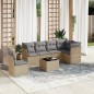 vidaXL Set sofás de jardín 7 piezas y cojines ratán sintético beige vidaXL Set sofás de jardín 7 piezas y cojines ratán sintético beige