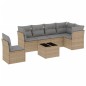 vidaXL Set sofás de jardín 7 piezas y cojines ratán sintético beige vidaXL Set sofás de jardín 7 piezas y cojines ratán sintético beige