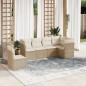 vidaXL Juego de sofás jardín con cojines 6 pzas ratán sintético beige vidaXL Juego de sofás jardín con cojines 6 pzas ratán sintético beige