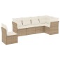 vidaXL Juego de sofás jardín con cojines 6 pzas ratán sintético beige vidaXL Juego de sofás jardín con cojines 6 pzas ratán sintético beige