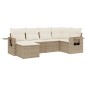 vidaXL Juego de sofás jardín con cojines 6 pzas ratán sintético beige vidaXL Juego de sofás jardín con cojines 6 pzas ratán sintético beige