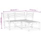 vidaXL Juego de sofás de jardín 3 piezas madera maciza de pino vidaXL Juego de sofás de jardín 3 piezas madera maciza de pino