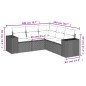 vidaXL Juego de sofás jardín con cojines 5 pzas ratán sintético gris vidaXL Juego de sofás jardín con cojines 5 pzas ratán sintético gris