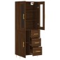 vidaXL Aparador alto madera contrachapada marrón roble 69,5x34x180 cm