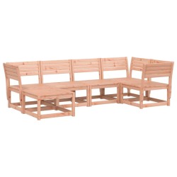 vidaXL Juego de sofás de jardín 6 pzas madera maciza abeto Douglas