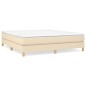 vidaXL Cama box spring con colchón tela color crema 180x200 cm vidaXL Cama box spring con colchón tela color crema 180x200 cm
