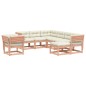 vidaXL Juego de muebles jardín 8 pzas y cojines madera abeto Douglas