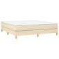 vidaXL Cama box spring con colchón tela color crema 180x200 cm vidaXL Cama box spring con colchón tela color crema 180x200 cm