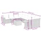 vidaXL Set de sofás de jardín 9 pzas con cojines ratán sintético beige vidaXL Set de sofás de jardín 9 pzas con cojines ratán sintético beige