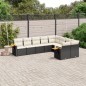 vidaXL Set de sofás de jardín 8 piezas y cojines ratán sintético negro vidaXL Set de sofás de jardín 8 piezas y cojines ratán sintético negro