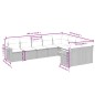vidaXL Set de sofás de jardín 8 piezas y cojines ratán sintético negro vidaXL Set de sofás de jardín 8 piezas y cojines ratán sintético negro