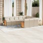 vidaXL Juego de sofás jardín con cojines beige 10 pzas ratán sintético vidaXL Juego de sofás jardín con cojines beige 10 pzas ratán sintético