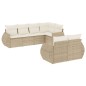 vidaXL Set sofás de jardín 7 piezas y cojines ratán sintético beige vidaXL Set sofás de jardín 7 piezas y cojines ratán sintético beige