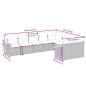 vidaXL Set de sofás de jardín 9 pzas con cojines ratán sintético beige vidaXL Set de sofás de jardín 9 pzas con cojines ratán sintético beige