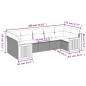 vidaXL Set sofás de jardín 7 piezas y cojines ratán sintético beige