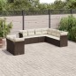 vidaXL Set de sofás de jardín 9 pzas y cojines ratán sintético marrón vidaXL Set de sofás de jardín 9 pzas y cojines ratán sintético marrón