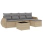 vidaXL Juego de sofás jardín con cojines 6 pzas ratán sintético beige vidaXL Juego de sofás jardín con cojines 6 pzas ratán sintético beige