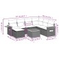 vidaXL Set de sofás de jardín 8 piezas y cojines ratán sintético negro vidaXL Set de sofás de jardín 8 piezas y cojines ratán sintético negro