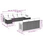 vidaXL Set de sofás de jardín 10 pzas cojines ratán sintético negro vidaXL Set de sofás de jardín 10 pzas cojines ratán sintético negro