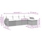 vidaXL Set de muebles de jardín 5 pzas y cojines ratán sintético negro vidaXL Set de muebles de jardín 5 pzas y cojines ratán sintético negro