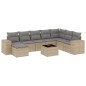 vidaXL Set de sofás de jardín 9 pzas con cojines ratán sintético beige vidaXL Set de sofás de jardín 9 pzas con cojines ratán sintético beige
