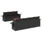 vidaXL Set de sofás de jardín 8 piezas y cojines ratán sintético negro vidaXL Set de sofás de jardín 8 piezas y cojines ratán sintético negro