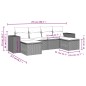 vidaXL Set de sofás de jardín 6 piezas y cojines ratán sintético negro vidaXL Set de sofás de jardín 6 piezas y cojines ratán sintético negro