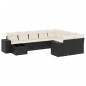 vidaXL Set de sofás de jardín 10 pzas cojines ratán sintético negro vidaXL Set de sofás de jardín 10 pzas cojines ratán sintético negro