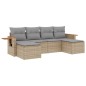 vidaXL Juego de sofás jardín con cojines 6 pzas ratán sintético beige vidaXL Juego de sofás jardín con cojines 6 pzas ratán sintético beige