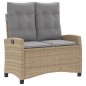 vidaXL Set comedor de jardín 2 pzas con cojines ratán sintético beige vidaXL Set comedor de jardín 2 pzas con cojines ratán sintético beige