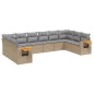 vidaXL Juego de sofás jardín con cojines beige 10 pzas ratán sintético vidaXL Juego de sofás jardín con cojines beige 10 pzas ratán sintético