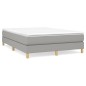 vidaXL Cama box spring con colchón tela gris claro 140x200 cm vidaXL Cama box spring con colchón tela gris claro 140x200 cm