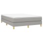 vidaXL Cama box spring con colchón tela gris claro 140x200 cm vidaXL Cama box spring con colchón tela gris claro 140x200 cm