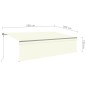 vidaXL Toldo retráctil automático con persiana crema 5x3 m vidaXL Toldo retráctil automático con persiana crema 5x3 m