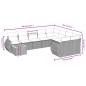 vidaXL Set de sofás de jardín 10 pzas cojines ratán sintético negro vidaXL Set de sofás de jardín 10 pzas cojines ratán sintético negro
