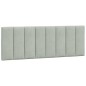 vidaXL Cabecero de cama acolchado terciopelo gris claro 140 cm