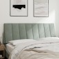 vidaXL Cabecero de cama acolchado terciopelo gris claro 140 cm