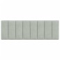 vidaXL Cabecero de cama acolchado terciopelo gris claro 140 cm
