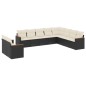 vidaXL Set de sofás de jardín 10 pzas cojines ratán sintético negro vidaXL Set de sofás de jardín 10 pzas cojines ratán sintético negro