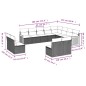 vidaXL Set de sofás de jardín y cojines 12 pzas ratán sintético negro vidaXL Set de sofás de jardín y cojines 12 pzas ratán sintético negro