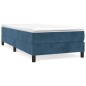 vidaXL Cama box spring con colchón terciopelo azul oscuro 80x200 cm vidaXL Cama box spring con colchón terciopelo azul oscuro 80x200 cm