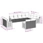 vidaXL Set de sofás de jardín 12 pzas y cojines ratán sintético marrón vidaXL Set de sofás de jardín 12 pzas y cojines ratán sintético marrón