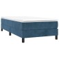 vidaXL Cama box spring con colchón terciopelo azul oscuro 80x200 cm vidaXL Cama box spring con colchón terciopelo azul oscuro 80x200 cm