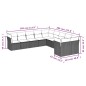 vidaXL Set de sofás de jardín 10 pzas cojines ratán sintético negro vidaXL Set de sofás de jardín 10 pzas cojines ratán sintético negro