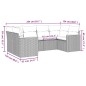 vidaXL Set de muebles de jardín 6 pzas y cojines ratán sintético gris vidaXL Set de muebles de jardín 6 pzas y cojines ratán sintético gris