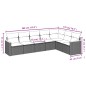 vidaXL Set sofás de jardín 7 piezas y cojines ratán sintético beige